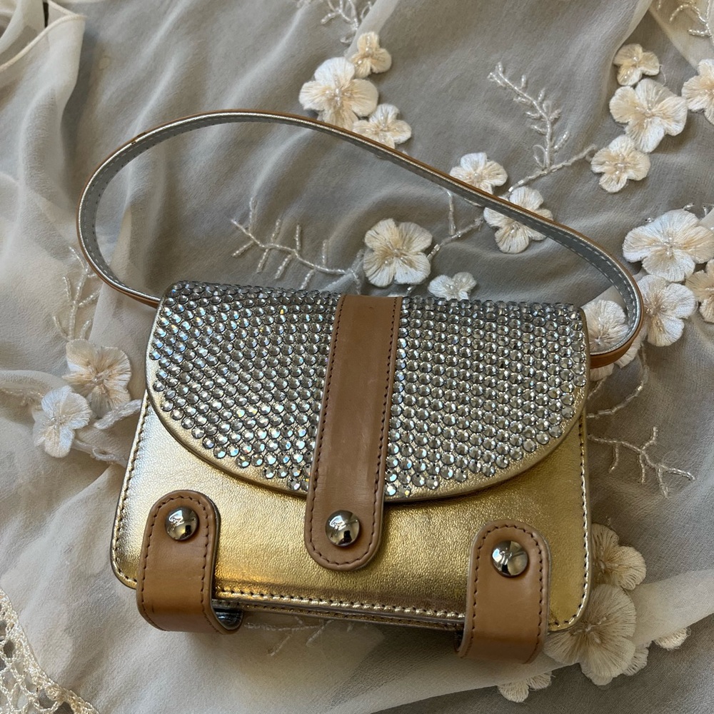 Giuseppe Zanotti Silver and Gold Mini Bag